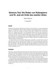 Dantons Tod: Die Reden von Robespierre und St. Just am Ende des ...