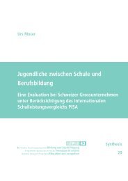 Jugendliche zwischen Schule und Berufsbildung. Eine Evaluation ...