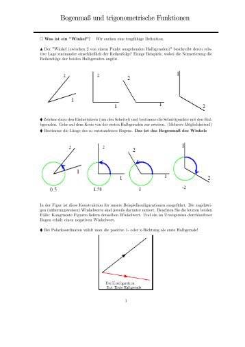 Bogenmaß und trigonometrische Funktionen