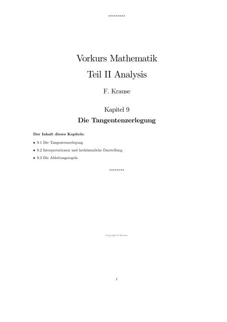 Tangentenzerlegung