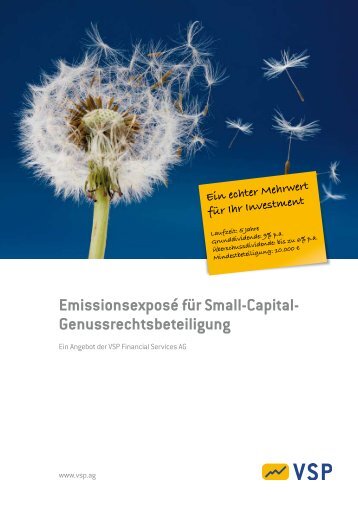 Emissionsexposé für Small-Capital - Fondsvermittlung24.de