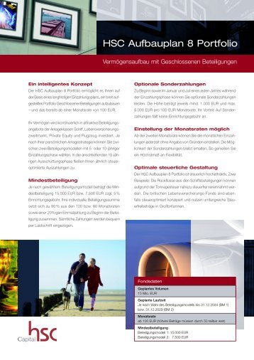 HSC Aufbauplan 8 Portfolio - Fondsvermittlung24.de