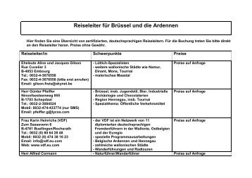 Reiseleiter für Brüssel und die Ardennen - OPT