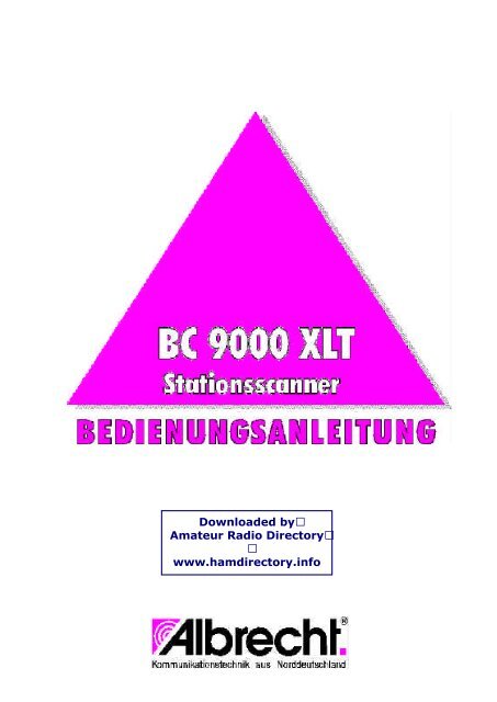 Uniden BC 9000 XLT - User manual - TextFiles.com