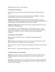 Hydrology Lecture Notes – Water Chemistry - Hofstra ... - People Page