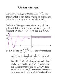 Gränsvärden.