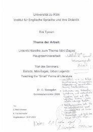 Unterrichtsreihe zum Thema Mini-Sagas von Eva Tyssen