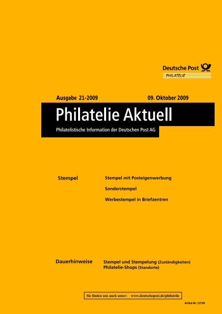 Ansicht und Download (PDF) - Deutsche Post - Philatelie
