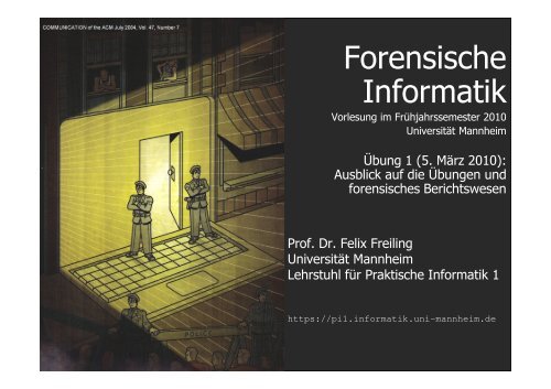 Übung 1 - Lehrstuhl Praktische Informatik - Universität Mannheim