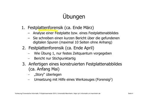 Übung 1 - Lehrstuhl Praktische Informatik - Universität Mannheim