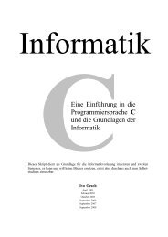 Eine Einführung in die Programmiersprache C und ... - C /C++ Ecke