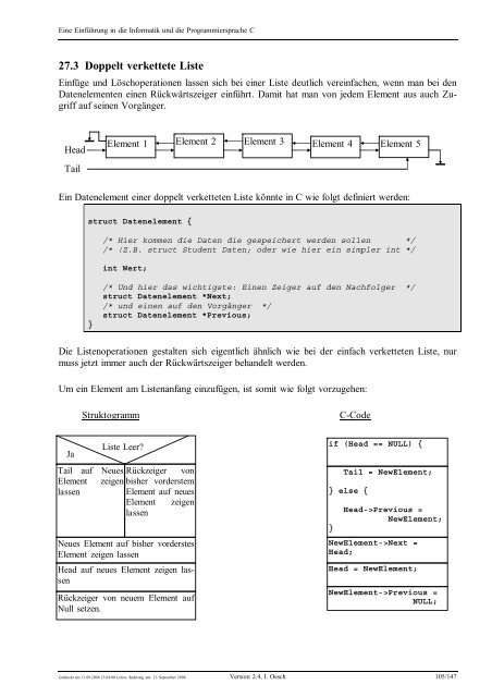 Eine Einführung in die Programmiersprache C und ... - C /C++ Ecke