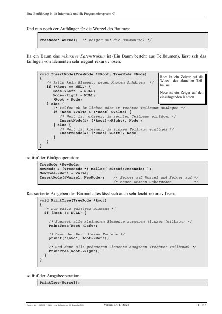 Eine Einführung in die Programmiersprache C und ... - C /C++ Ecke