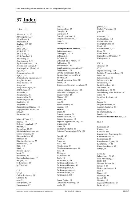 Eine Einführung in die Programmiersprache C und ... - C /C++ Ecke