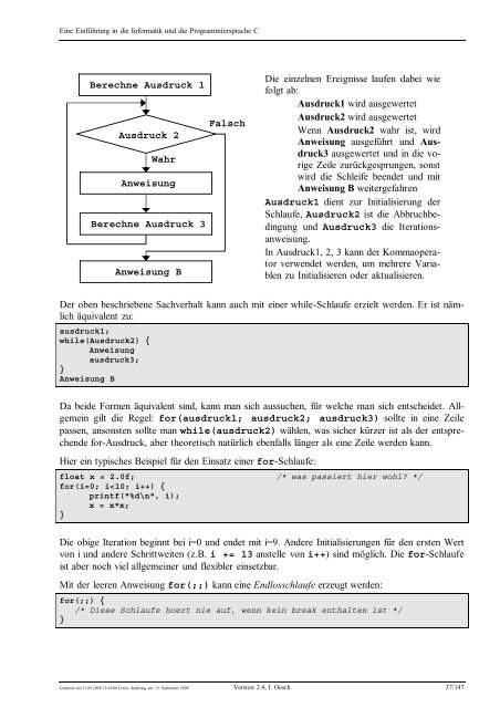 Eine Einführung in die Programmiersprache C und ... - C /C++ Ecke