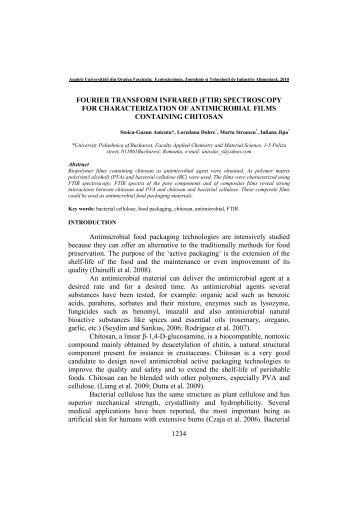 1234 FOURIER TRANSFORM INFRARED (FTIR) SPECTROSCOPY ...