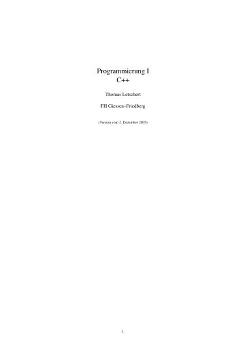 Programmierung I C++ - Proteus