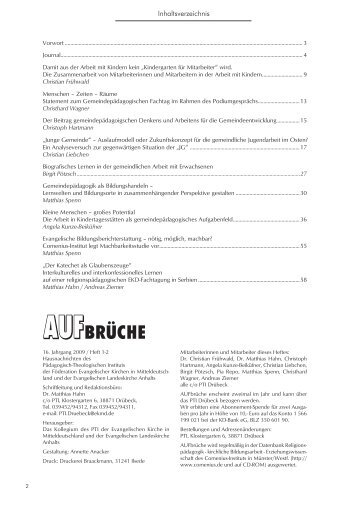 AUFbrüche 2009.pdf - Pädagogisch-Theologisches Institut
