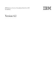 IBM Business Services Foundation Pack für z/OS Installation ...