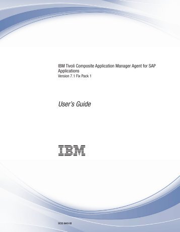 SAP agent: User™s Guide - e IBM Tivoli Composite - IBM
