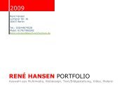 René Hansen - Portfolio - Beuth Hochschule für Technik Berlin