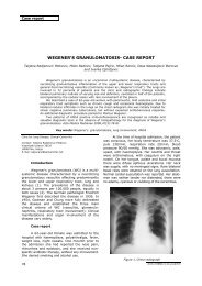 wegener's granulomatosis- case report - Acta Medica Medianae