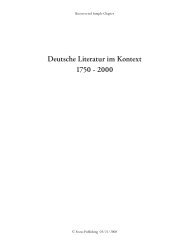 Deutsche Literatur im Kontext 1750 - 2000 - Focus Publishing