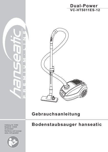 Gebrauchsanleitung Bodenstaubsauger hanseatic Dual-Power