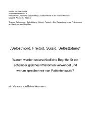„Selbstmord, Freitod, Suizid, Selbsttötung“