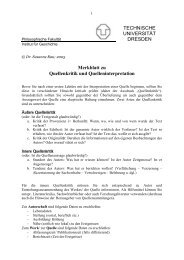 Quellenkritik und Quelleninterpretation - Technische Universität ...