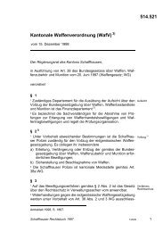 514.521 Kantonale Waffenverordnung - Schaffhauser Rechtsbuch