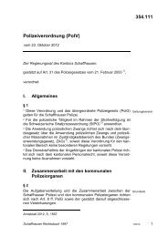 354.111 Polizeiverordnung (PolV) - Schaffhauser Rechtsbuch