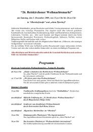 Programm Weihnachtsmarkt - Gemeinde Reiskirchen