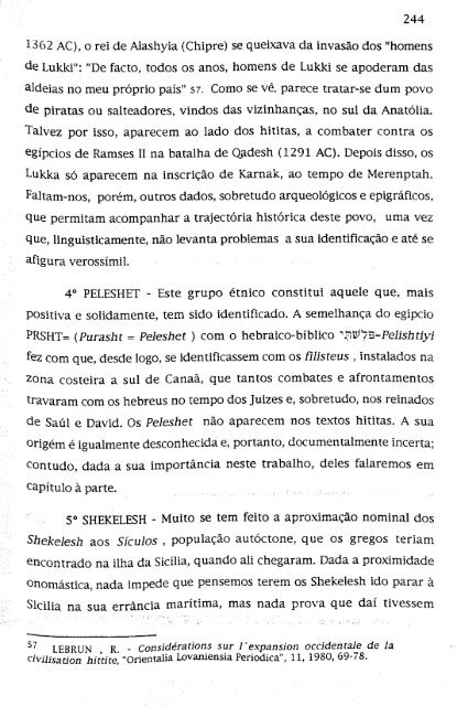 hebreus e filisteus na terra de canaã - Repositório Aberto da ...