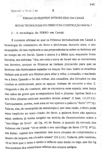 hebreus e filisteus na terra de canaã - Repositório Aberto da ...