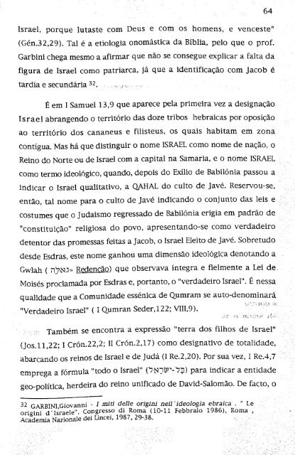 hebreus e filisteus na terra de canaã - Repositório Aberto da ...