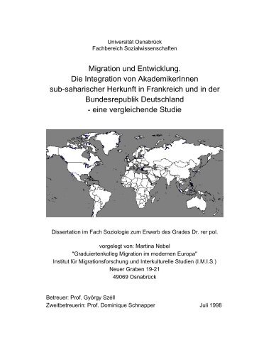 Migration und Entwicklung. Die Integration von AkademikerInnen ...