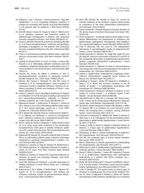 Revised nomenclature and classification of inherited ichthyoses ...