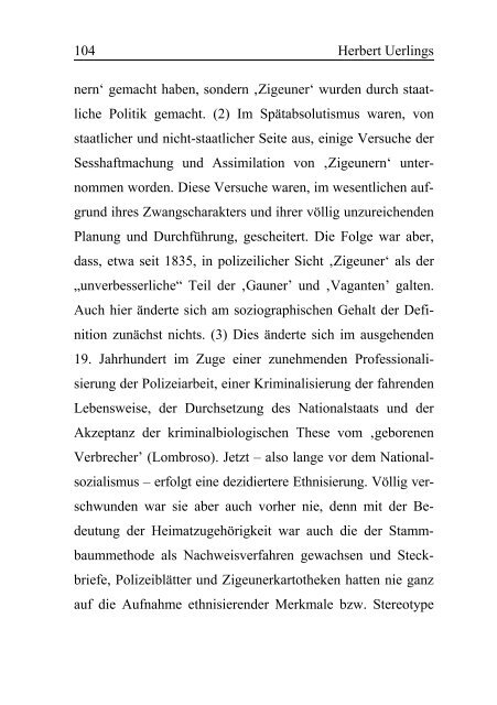 1. Herbert Uerlings (Trier): Stigma Zigeuner. Formen der ... - Reviste