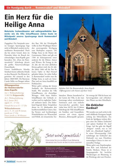 Ein Herz für die heilige Anna Ein Herz für die heilige ... - Rheinkiesel