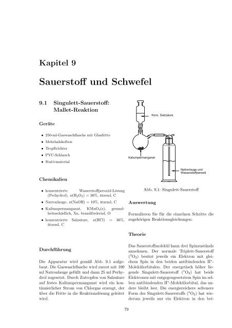 Skript zum AC-Teil - Anorganische Chemie, AK Röhr, Freiburg