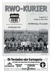 Heimspiel gegen FC Lustadt - RWO Alzey