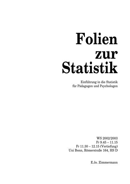 1 Deskriptive Statistik S Inf