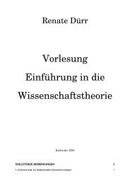 Vorlesung Einführung in die Wissenschaftstheorie - Sammelpunkt ...