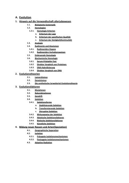 A Evolution