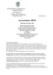 NEUJAHRSBRIEF 2012 - Schwäbischer Albverein