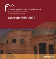 Jahresbericht 2012 - Naturwissenschaftliche Sektion - Goetheanum