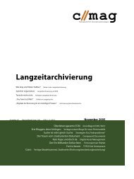 c // mag - Fachzeitschrift für Informationstechnologien, Themenheft: Langzeitarchivierung