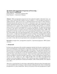 The Path of Presupposition Projection in Processing - Semantics ...