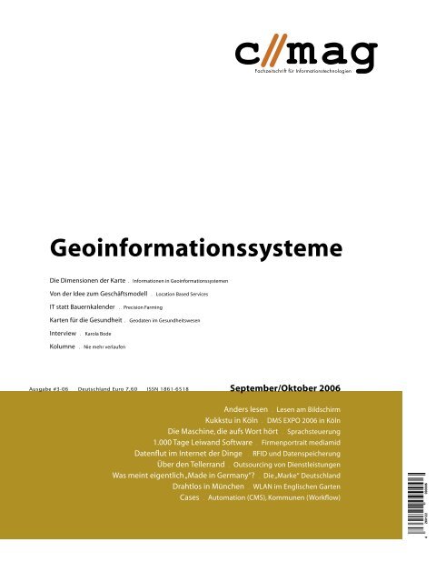 C Mag Fachzeitschrift Fur Informationstechnologien Geoinformationssysteme